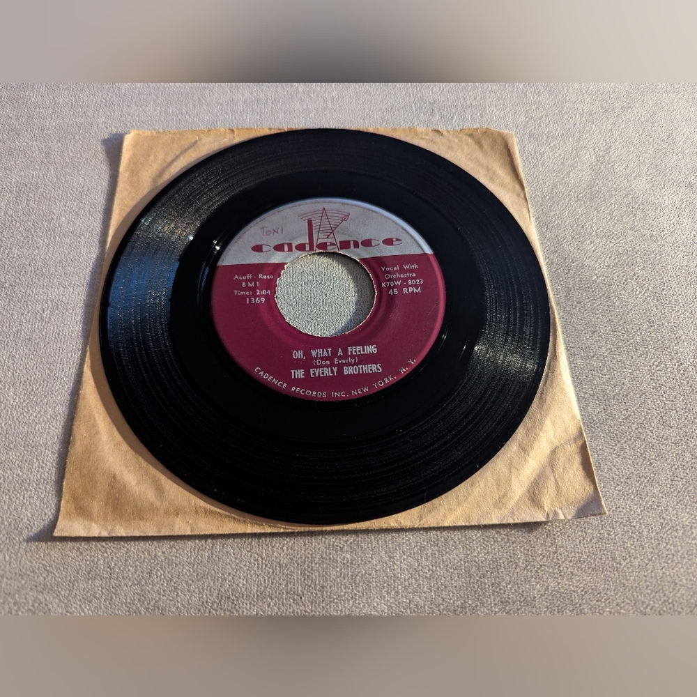 The Everly Brothers Oh What A Feeling 45 Vinyl Record